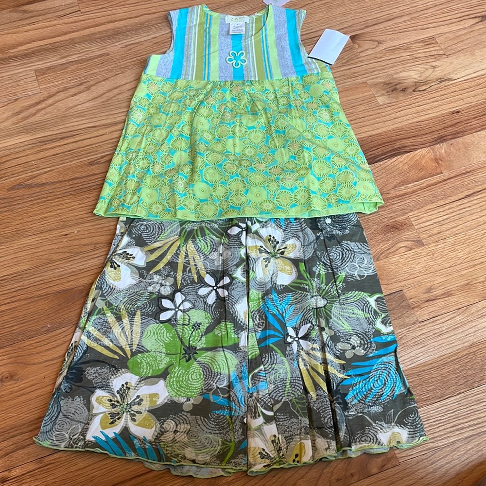 NWT- Zaza Couture outfit-size 7-honeydew color-so fun!